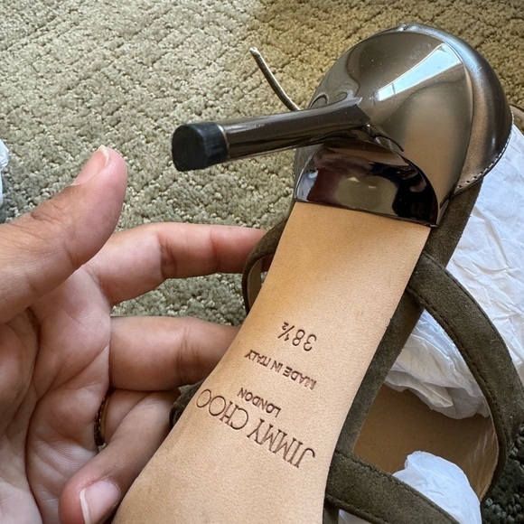 Jimmy Choo Tendor Suede Heels - Picture 5 of 9